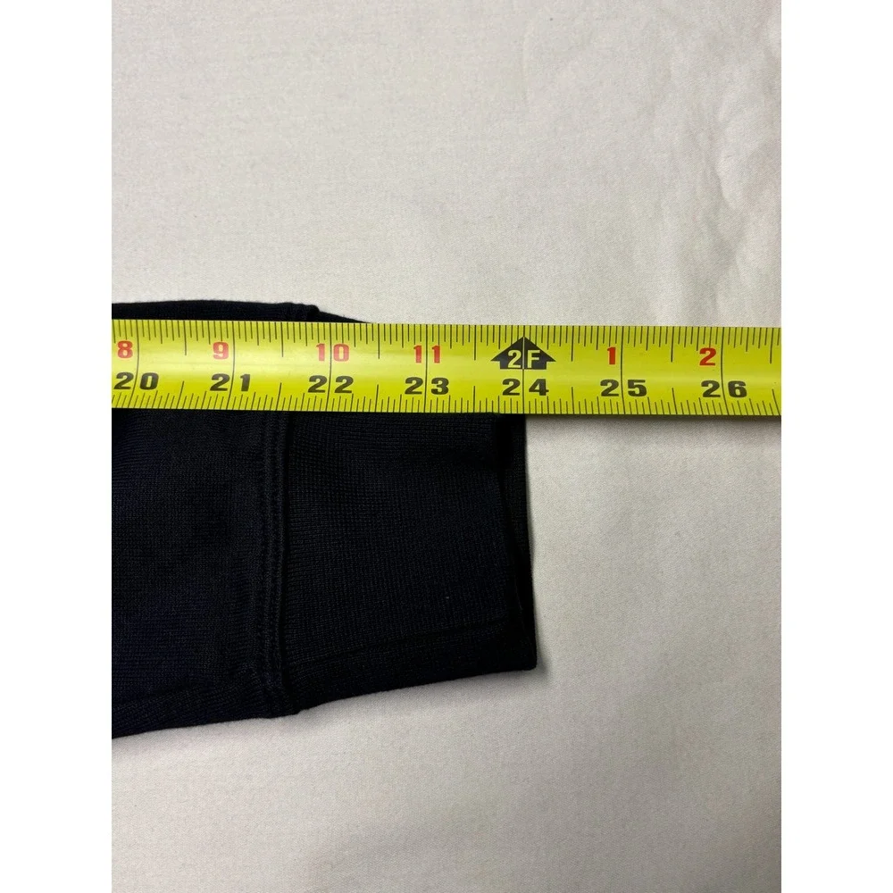 Hugo Boss Mens Black Quarter Zip Pullover Cotton Sweater Contrast Shoulder Small